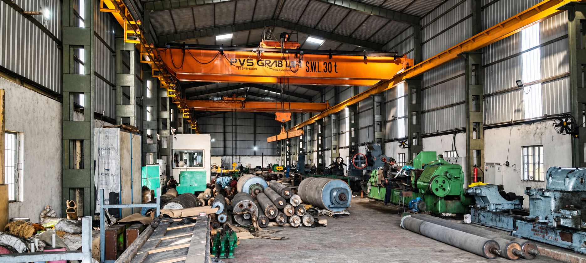 Doghat industrial roll manufacturing floor with precision roll machinery
